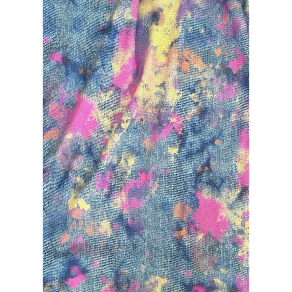 Nylon Apparel Women's‎ Pants Wide Leg Palazzo Festival Paint Splatter Art Medium - Picture 8 of 11